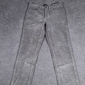 Lands' End Corduroy Pants Mens 30x29 Gray Regular Fit Flat Front Casual Trousers